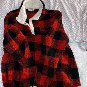 Buffalo check sweater